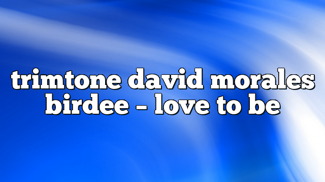 trimtone david morales birdee – Love to Be