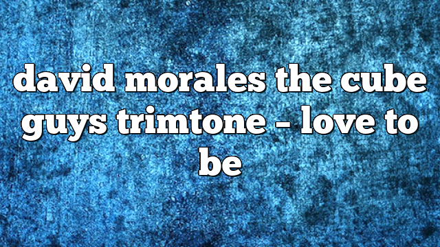 david morales the cube guys trimtone – Love to Be