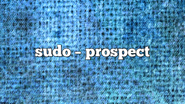 sudo – Prospect