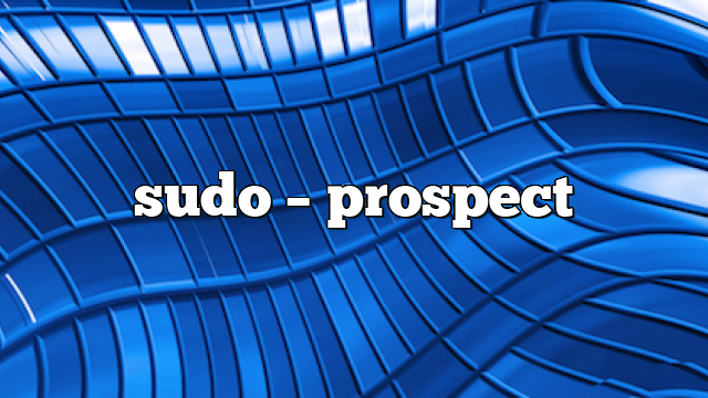 sudo – Prospect