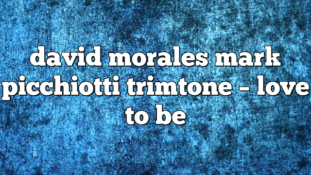 david morales mark picchiotti trimtone – Love to Be